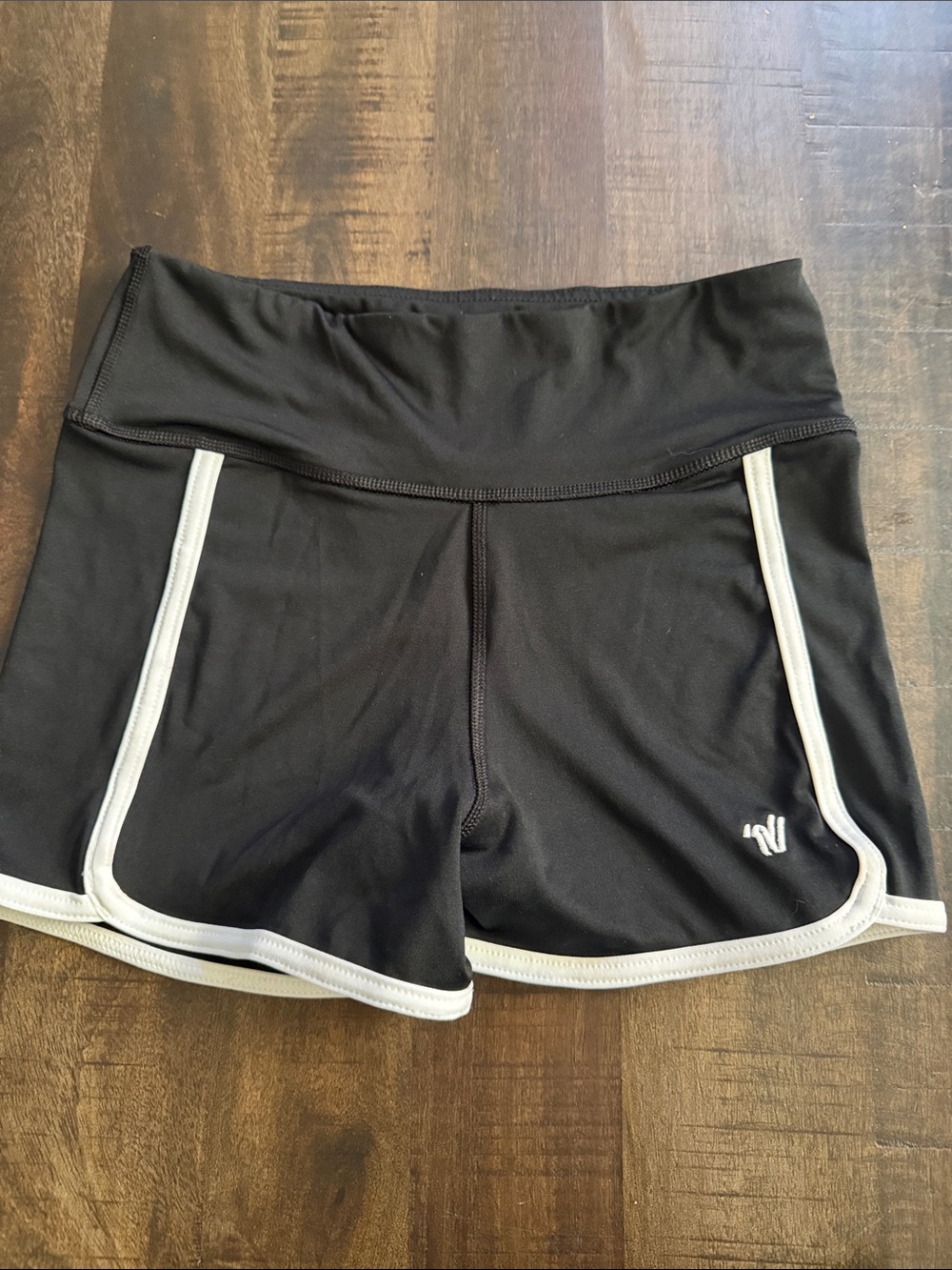 Varsity Spirit Black CHEER Shorts with White Trim